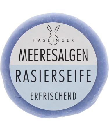 Haslinger Seaweed Alga Marina Shaving Soap 60g - Natural Ingredients - Buy Online on GoSupps.com