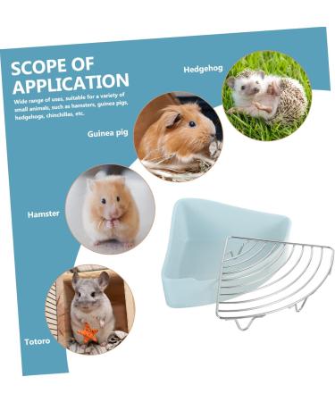 BESPORTBLE Small Pet Ceramic Toilet Cat Toilet Hamster Bunny Clean Equipment Chinchilla Potty Tray Ceramics 24x18.5cm Sky-blue - Buy Online on GoSupps.com