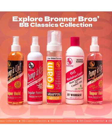 Bronner Bros Pump It Up Styling Spritz Gold 80% Fast-Dry Hair Spray Extra Hold with Vitamin B5 & Silk Protein - Maximum Hold Finishing Spritz Hairspray Adds Shine Nourishes No Build-up - 8oz 6 - Buy Online on GoSupps.com
