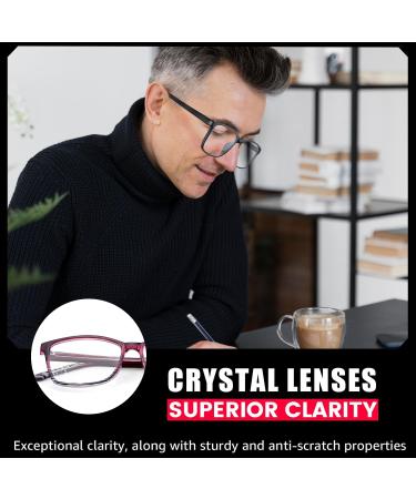 Natural Crystal Stone Reading Glasses with Blue Light Blocking & UV Protection | IF5189 Blue 1.5x - Buy Online on GoSupps.com