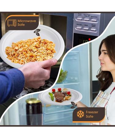 kzxbty 100Pcs Strong Disposable Paper Bowls 350Ml Disposable Sugarcane Paper Bowls Brown Super Rigid Biodegradable Easy to Use Brown - Buy Online on GoSupps.com