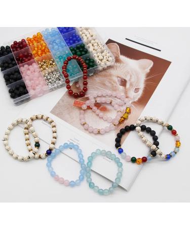 Pava 520pcs 7 Chakra Natural Stone Beads 8mm DIY Jewelry Making Kit - Buy Online on GoSupps.com