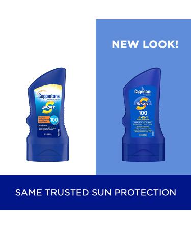 Coppertone SPORT SPF 100 Lotion | Water Resistant Body Sunscreen | Travel Size 3 Fl Oz - Buy Online on GoSupps.com