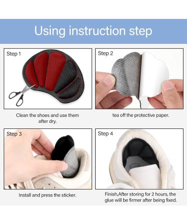 Molain Heel Cushions Inserts Heel Grips 4 Pairs Self-Adhesive Heel Pads for Loose Shoe Too Big Improved Shoe Fit and Comfort Prevent Heel Slipping Rubbing Blisters Foot Pain for Women and Men Black&nude - Buy Online on GoSupps.com