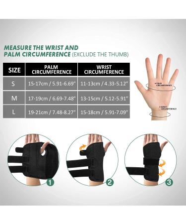 HeyBrace Adjustable Wrist Support Brace for Carpal Tunnel - Removable Metal Splint - Relieve Wrist Pain - Left Hand Size L - Buy Online on GoSupps.com