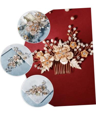 Mikinona 1pc Comb Rhinestone Headdress Headwear Decor Bridal Headdress Flower Shape Headdress Retro Rhinestone Headwear Rhinestone Flower Shape Headwear - Buy Online on GoSupps.com