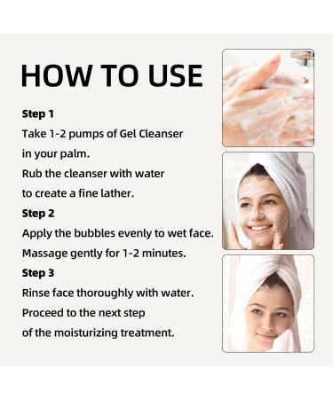 Hydrating Gel Facial Cleanser 10.1 oz & 3.4 oz Travel Size Fragrance Free For Normal to Dry & Sensitive Skin (2 13.5Fl oz) 2 6.75 Fl Oz (Pack of 2) - Buy Online on GoSupps.com