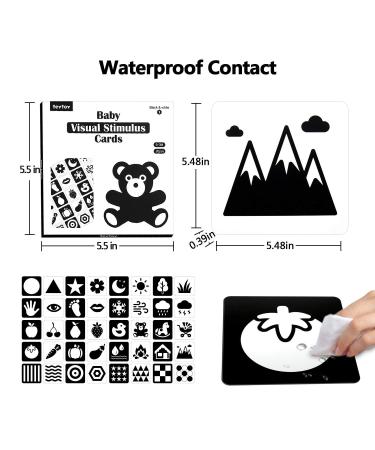 Black and White Baby Flashcards - 80 High Contrast Visual Stimulation Cards for Infant Intelligence Development | Early Memory Learning Toy for Newborns 0-12 Months - Buy Online on GoSupps.com
