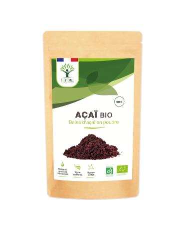 A a Bio en Poudre - Superaliment Riche en Fer Fibres Omega 9 - Puissant Antioxydant - Baie Lyophilis e de Qualit Pr mium - 100% Pur Sans Sucre Ajout - Conditionn en France - Certifi Ecocert - 50g 50 g (Lot de 1)