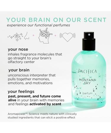 Pacifica Montana Sky Spray Perfume Fragrances Grounding Cedarwood Elderflower Black Pepper Sandalwood Clean Perfume Parfum Eau de Toilette Vegan & Cruelty-Free Dermatologist Tested Cedar 2 Fl Oz (Pack of 1) - Buy Online on GoSupps.com