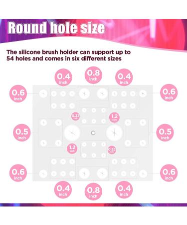 Acrylic Brush Holder - 54 Holes Makeup Brush Drying Rack in White - Buy Online on GoSupps.com