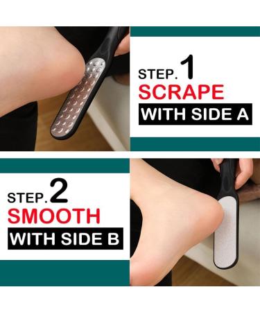 Foot File Foot Scraper for Hard Skin Professional Pedicure Double Side Foot Files Callus Remover Foot Scrubber Metal Foot Rasp Foot Care Tool for Dead Skin Cracked Heels Corn Removal - Buy Online on GoSupps.com