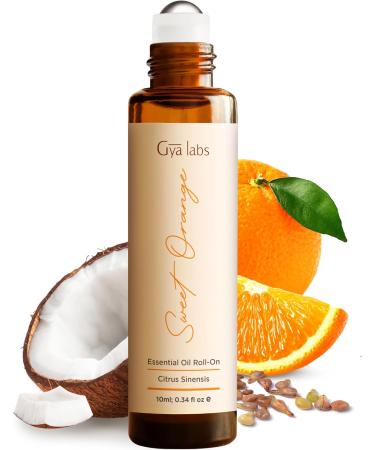 Focus Booster & Sweet Orange Roll On Set - Essential Oils Aromatherapy Roll On with Essential Oil Set - 2x0.34 fl oz - Gya Labs - Buy Online on GoSupps.com