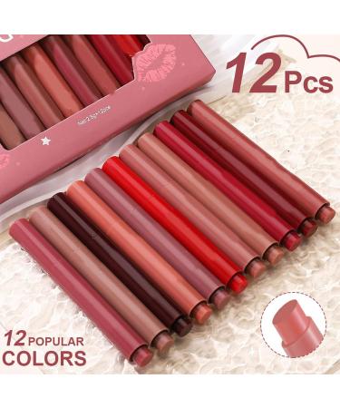 Scnvsi 12x Press Lipstick Pen Moisturizing Lip Gloss Smooth Lip Tints Lip Pencil Makeup Supplies for Daily Party Travel - Buy Online on GoSupps.com