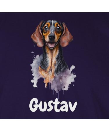 Personalized Dachshund T-Shirt for Dog Owners - Custom Gift by Shirtracer - Mens Purple Tee - Buy Online on GoSupps.com