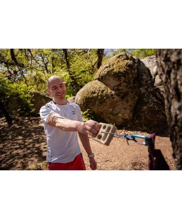 Whiteoak Portable Hangboard - Wooden 12x10x3 cm Fingerboard for Climbing Training | Ideal Boulder Accessories - Buy Online on GoSupps.com