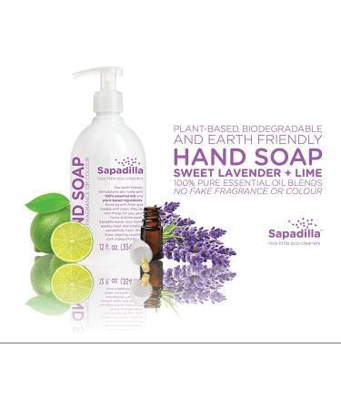 Buy Sapadilla Sweet Lavender + Lime Biodegradable Hand Soap - 12oz Pump | Eco-Friendly Clean - Buy Online on GoSupps.com