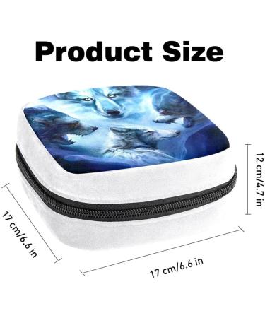 GIAPB Sanitary Napkin Storage Bag - Period Tampon Makeup Pad Pouch, Wolfs Art Pattern, Color 4162 - Buy Online on GoSupps.com