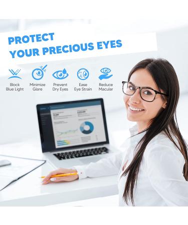 Blue Light Blocking Glasses | Anti Glare Computer Eyewear for Men and Women | UV 400 Protection, Reduce Eye Strain | Square Leopard and Transparent Frames - Buy Online on GoSupps.com