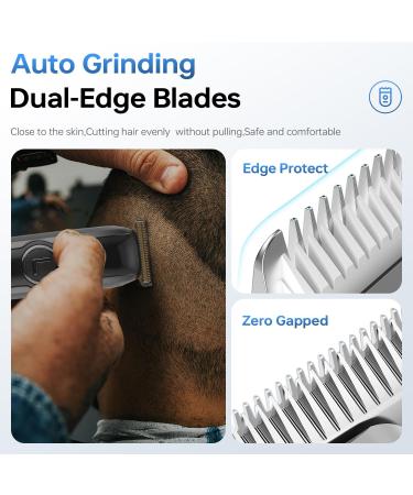 Buy Cordless Hair Clippers for Men - Zero-Gap LED USB Rechargeable 3 Combs - Ideal for Home & Barber Use - Buy Online on GoSupps.com