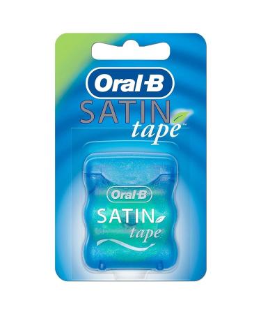 Oral-B Satin Dental Floss 25 m Plaque Remover for Teeth Fresh Clean Feeling Wide Tape with a Satin-Like Texture Comfort Grip Mint