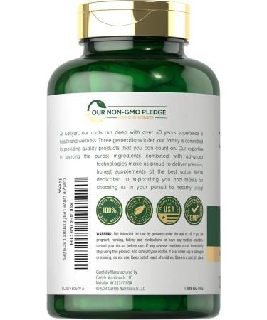 Carlyle Olive Leaf Extract Capsules 9000mg | Non-GMO Gluten Free High Potency | 100 Count | International Shipping Available - Buy Online on GoSupps.com