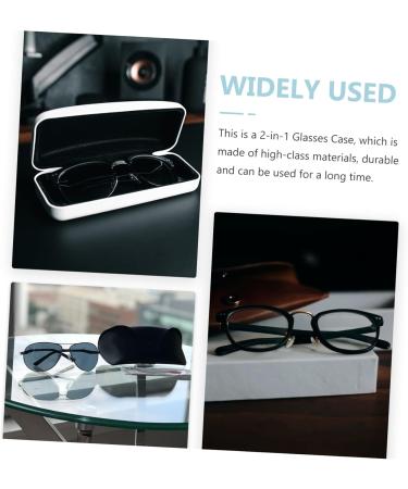 Partykindom Double-Layer Glasses Case - Space-Saving Family Travel Box Durable PU Leather Accessory for Trips & Lenses - Buy Online on GoSupps.com