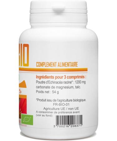 Organic Echinacea - 400 mg -120 tablets - Buy Online on GoSupps.com