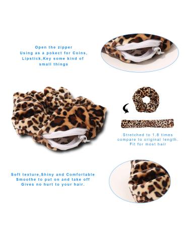 Velvet Hair Pocket Scrunchies with Hidden Zipper - 4 Mixed Pack | Elastic Hair Accessories for Women and Girls - Buy Online on GoSupps.com