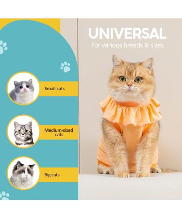 Avont Katzenbody for Cats - Post-Op Recovery Suit Leak Protection & Wound Care - Large Apricot - Buy Online on GoSupps.com