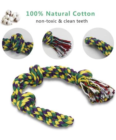 Rio Direct Dog Toy Rope for Large Dogs - 70cm/27.56in XL Tug Toy with 3 Knots & Ball - Perfect Christmas Gift for Medium & Large Dogs - Durable Biting & Brushing Toy - Buy Online on GoSupps.com