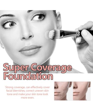 Super Cover Foundation with Buffing Brush Long Lasting Lightweight Foundation Concealer Hydrating Liquid Foundation Correcting Face Foundation - Buy Online on GoSupps.com