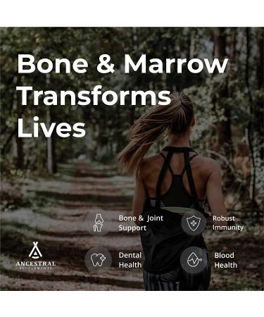 Ancestral Supplements Grass Fed Beef Bone and Marrow Capsules - Joint & Oral Health Support - Non-GMO Whole Bone Extract - 180 Count - Buy Online on GoSupps.com