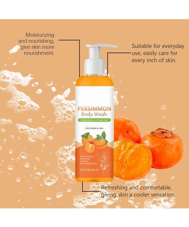  homomdy Set of 2 Persimmon anti-odor body shower gels natural deodorant to eliminate strong odors deeply purifying and moisturizing with persimmon extract fresher scent - Buy Online on GoSupps.com