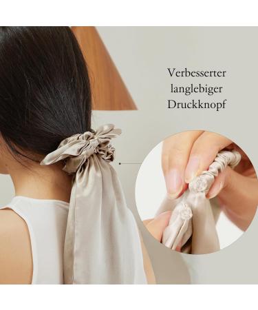 Lilysilk 100% Silk Sleeping Hat & Scrunchies - 2-in-1 Hair Tie for Long Hair - Adjustable Bright Coffee - Buy Online on GoSupps.com