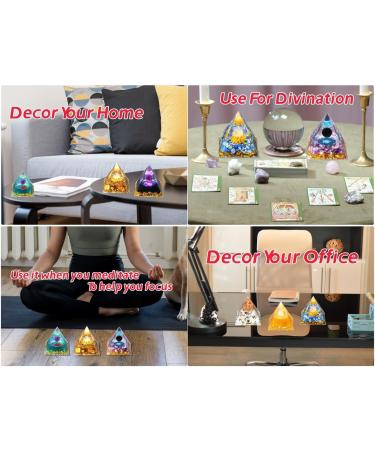 Xiannvxi 2.4 Crystals Pyramid - Natural Healing Clear Quartz Gemstone | Witchy Decor Gifts for Men & Women - Buy Online on GoSupps.com