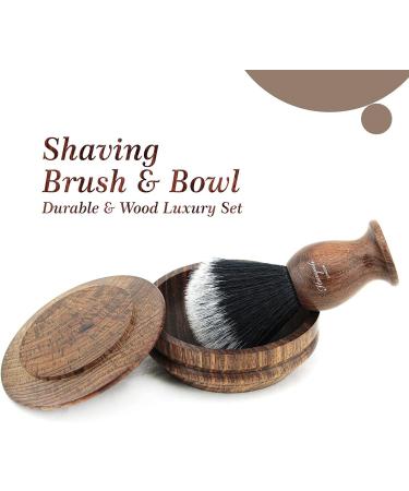 Haryali London Vintage Shaving Brush Set with Soap Bowl - Eco-Friendly Vegan Bristle - Men's Grooming Kit - Buy Online on GoSupps.com