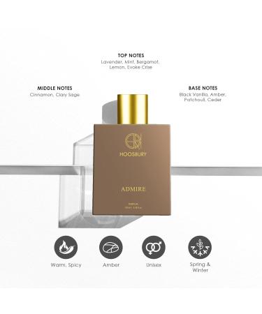 Admire Unisex Parfum Eau de Parfum Intense - Fragrance for Date Night - Lasting Wear - Luxury Perfumes for Men & women Fragnance of powerful black lavender and masculine amber wood - Buy Online on GoSupps.com