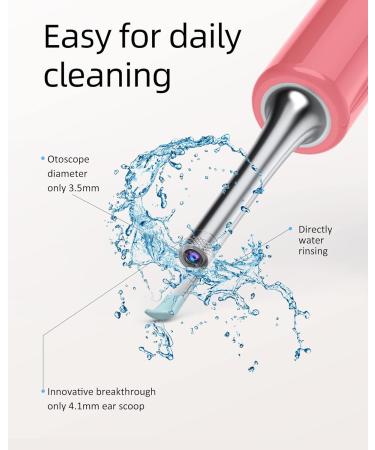 BEBIRD Ear Wax Removal Tool with 5MP Camera | 1080P Ear Scope Cleaner with 6 LED Lights | Includes 4 Ear Scoops | Pink - Buy Online on GoSupps.com