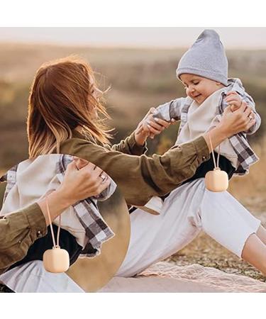 Buy Portable Silicone Pacifier Container | Dust-Proof & Easy to Clean | Ideal for Newborns | Travel & Outdoor Use - Apricot - Buy Online on GoSupps.com