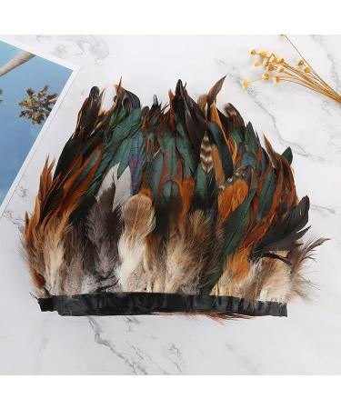 HaiMay 4.5 Yards Rooster Feathers Fringe Trim Ribbon for Crafts and Costumes - 5-7 Inch Width - Buy Online on GoSupps.com