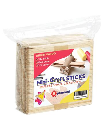 200 Pcs Natural Wooden Food Grade Craft Sticks - Ice Cream Stick - Popsicle  - 4.5 inch Length - Suit Crafting, Stirring, Paddle, Waxing, Small Ice Pop