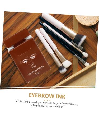 Healeved 1 Box String Ruler Ink Eyebrow Locating Ruler Eyebrow Drawing Aids Draw a Line 6.10X4.60X1.80CM Light Brown - Buy Online on GoSupps.com