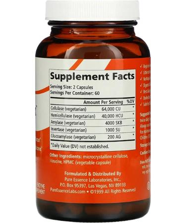 Pure Essence Candex Yeast Management System 120 Veggie Caps - Natural Candida Support - Buy Online on GoSupps.com