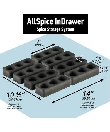 InDrawer AllSpice Rack (24 Jars + Labels) - Organize Your Spices Efficiently - Buy Online on GoSupps.com