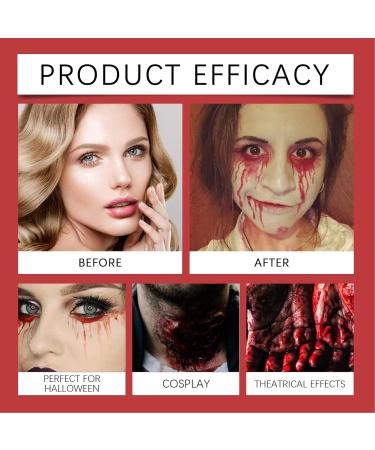 Yinhing Yinhing Fake Blood Makeup Kit with Realistic Visual Effect Coagulated Gel Spray with Safe and Non-Irritating Ingredients for Cosplay Costume Parties Halloween Pranks - Buy Online on GoSupps.com