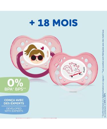 Dodie Anatomical Pacifiers Set for 18+ Months | BPA-Free Robust Designs - Go Girl Squirrel & Shooting Star - Buy Online on GoSupps.com