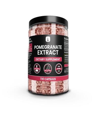 Pure Original Ingredients Pomegranate Extract (730 Capsules) No Magnesium Or Rice Fillers Always Pure Lab Verified 730 Count (Pack of 1) - Buy Online on GoSupps.com