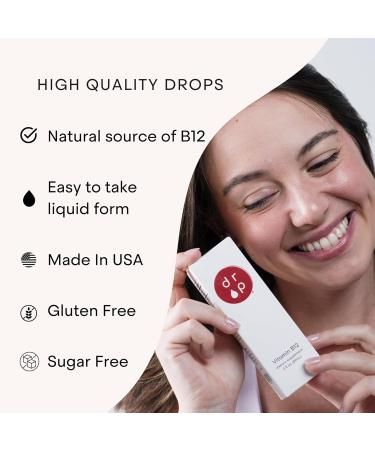 Vitamin B12 2500 mcg 2 oz Liquid Drops for Energy Production, Nervous System Health - No Artificial Preservatives, Non-GMO, Gluten Free, Vegan-Friendly - Buy Online on GoSupps.com