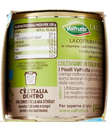  Italian Gourmet E.R. Valfrutta Piselli Piccoli Italiani Italian Peas Legumes Vegetables Steaming 3 x 150 g + Italian Gourmet Tomato Pulp 400 g Box - Buy Online on GoSupps.com